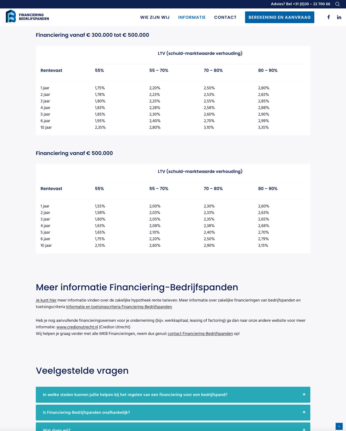 Klantcase - Financiering-Bedrijfspanden - tarieven