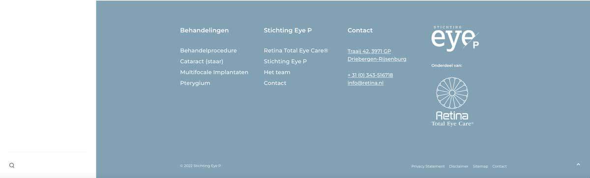 Stichting Eye P - footer