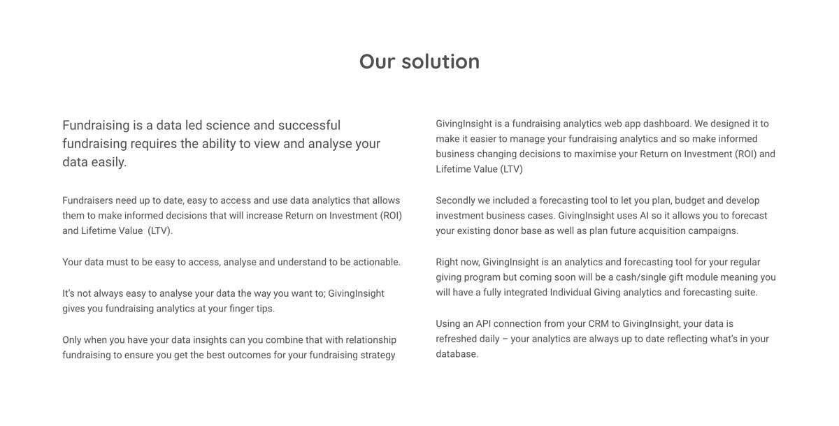 GivingInsight - Solution 2