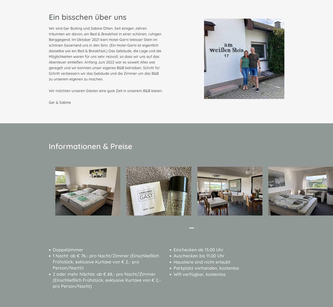 Bed & Breakfast Weisser Stein - one-page 2