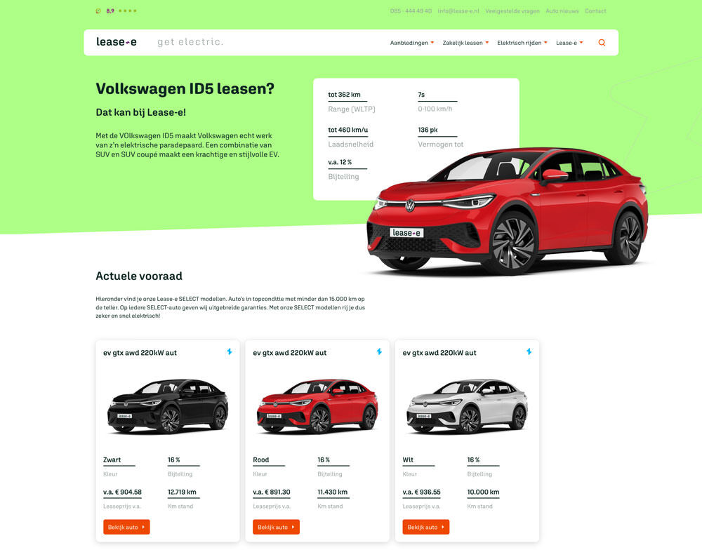 website lease-e - merk model