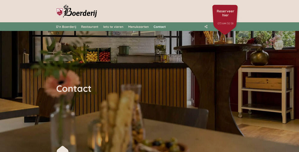 Website D'n Boerderij - Contact 01