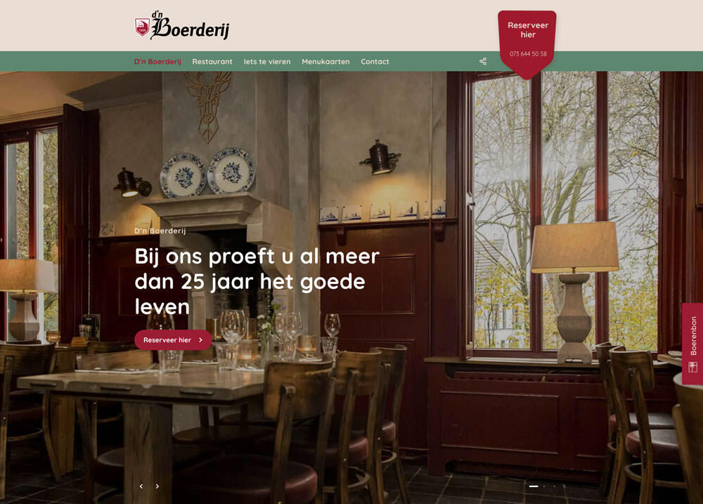 Website D'n Boerderij - home 1