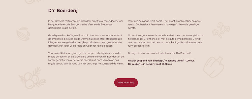 Website D'n Boerderij - home 4