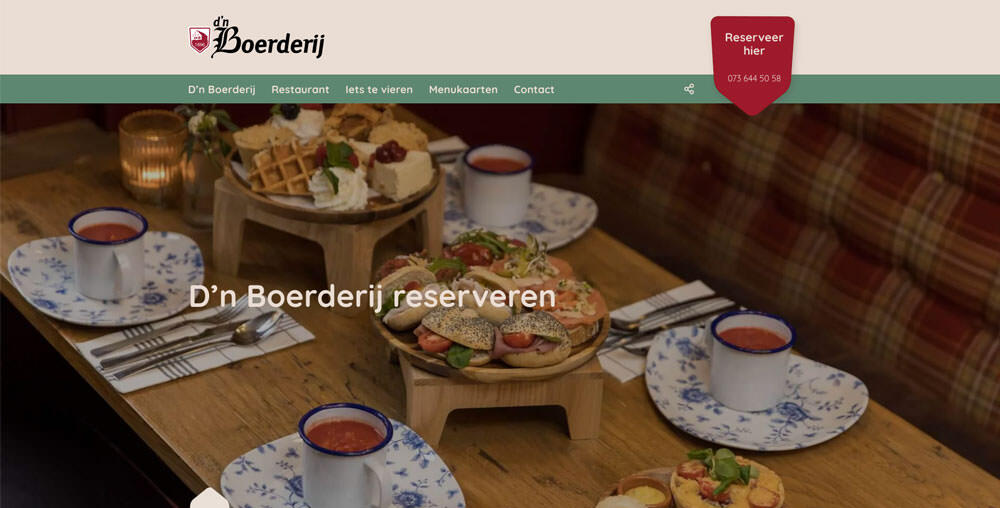 Website D'n Boerderij - Reserveren 01