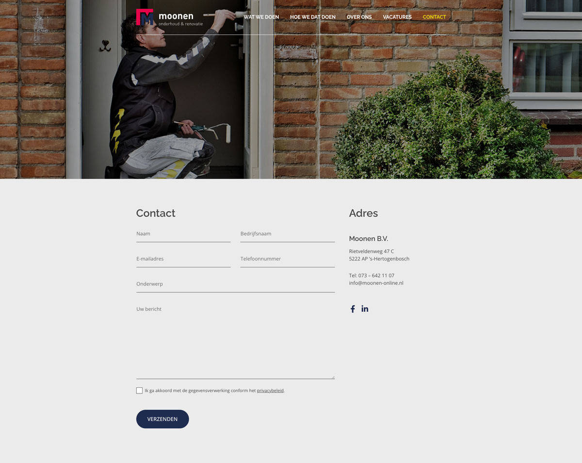 Klantcase Moonen Onderhoud & Renovatie - contact 1
