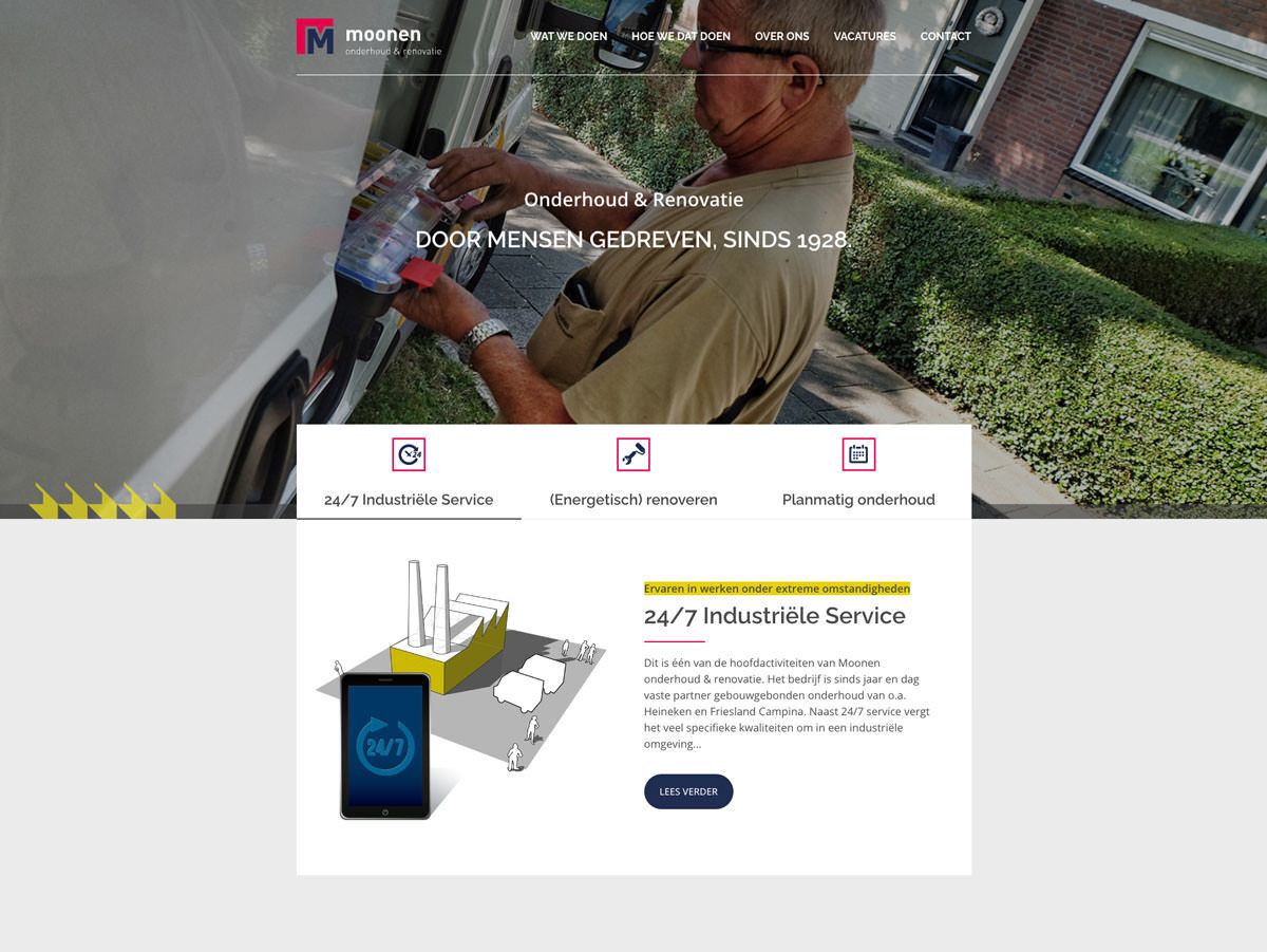 Klantcase Moonen Onderhoud & Renovatie - home