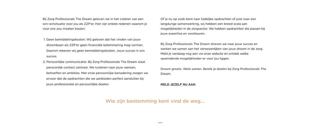 Zorg Professionals The Dream - Zorgprofessionals 1