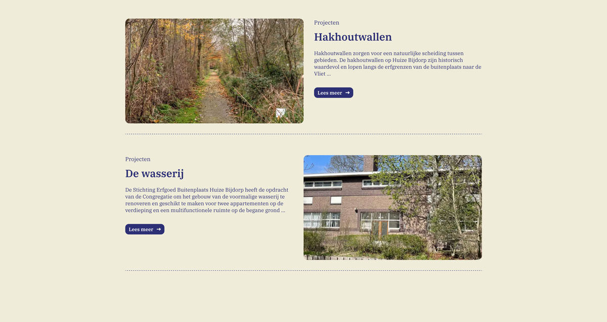 Stichting Erfgoed Buitenplaats Huize Bijdorp - projecten 2