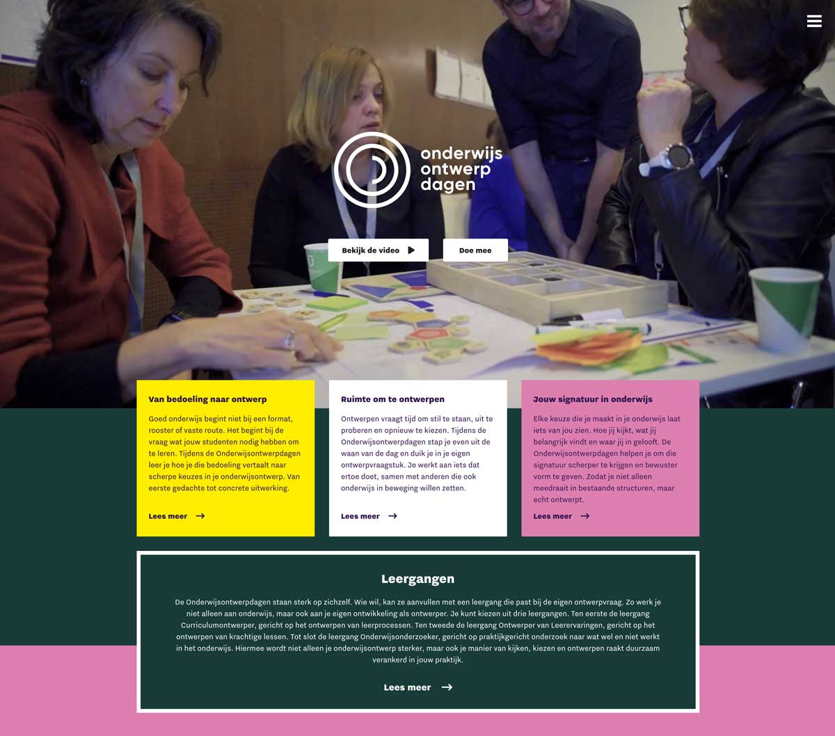 Webdesign en development website Onderwijsontwerpdagen