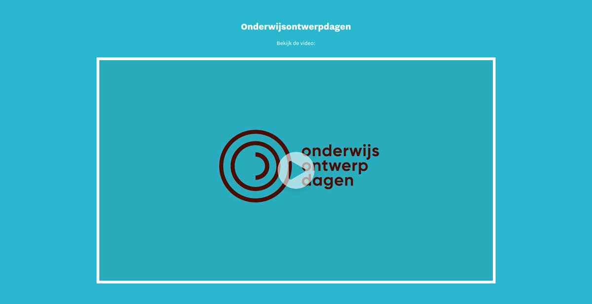 Webdesign en development website Onderwijsontwerpdagen