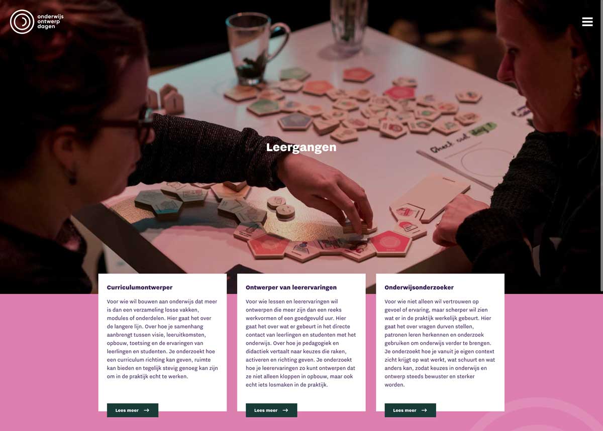 Webdesign en development website Onderwijsontwerpdagen