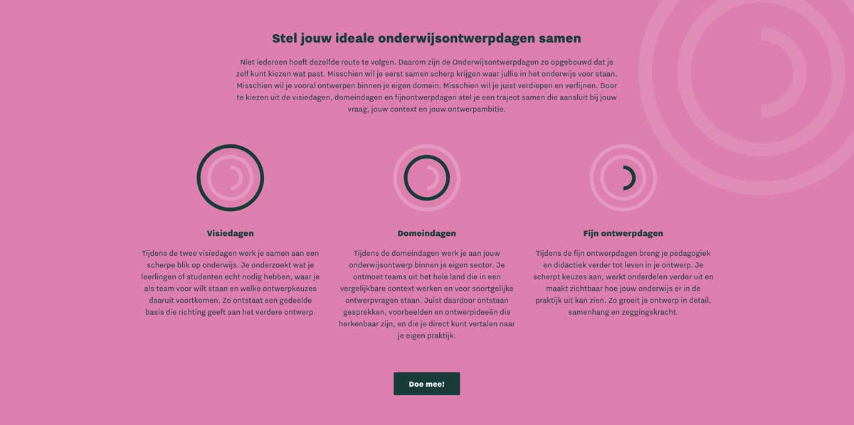 Webdesign en development website Onderwijsontwerpdagen