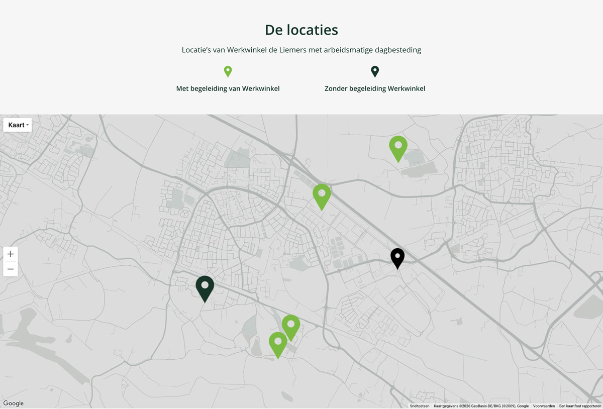 Webdesign en development website Werkwinkel de Liemers