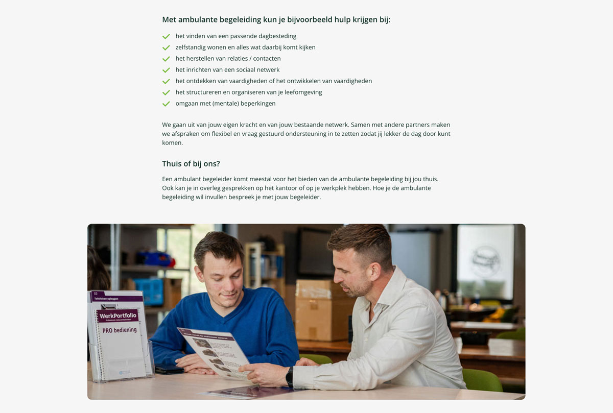 Webdesign en development website Werkwinkel de Liemers